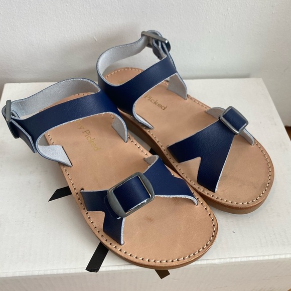 New Freshly Picked Carmel Sandals Maritime in navy leather size 8 - Picture 9 of 9